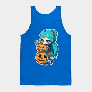 Halloween Skeleton Kawaii Girl Tank Top